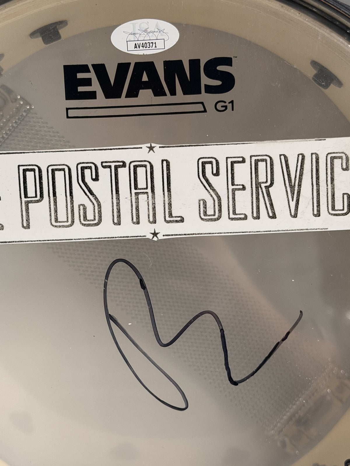The Postal Service Dual Signed Evans M-80 Drumhead JSA A40371