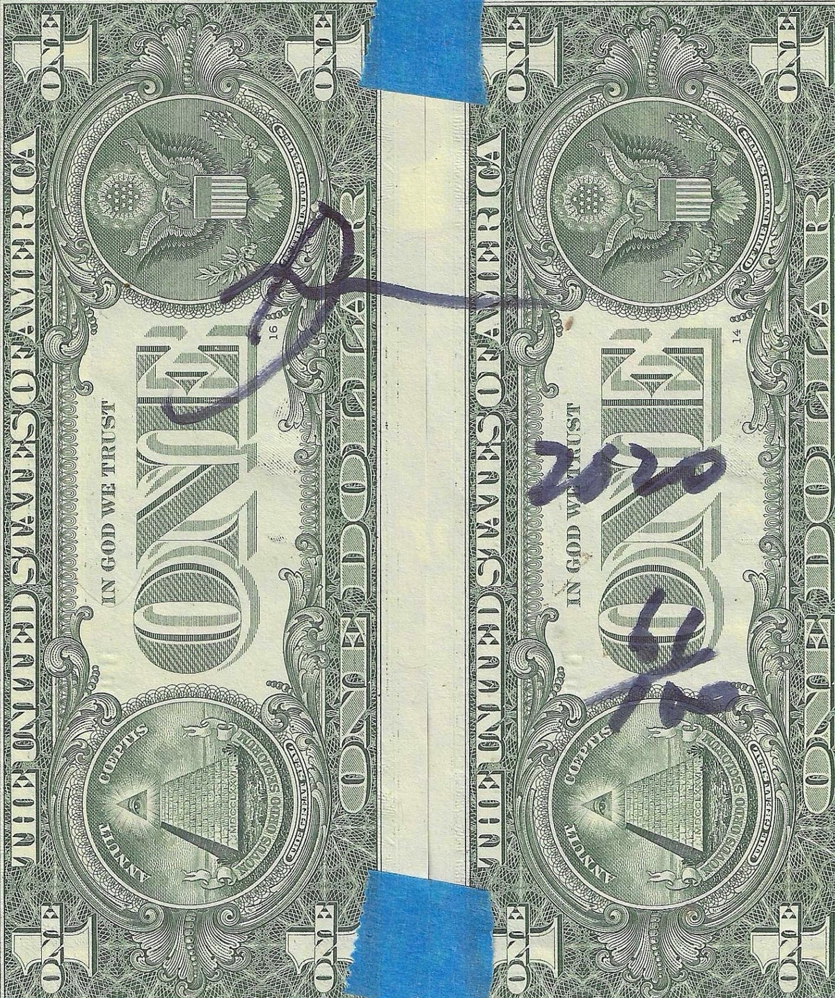 Alice in Wonderland DNYC –$1 Dollar Bills Signed & Numbered RARE!