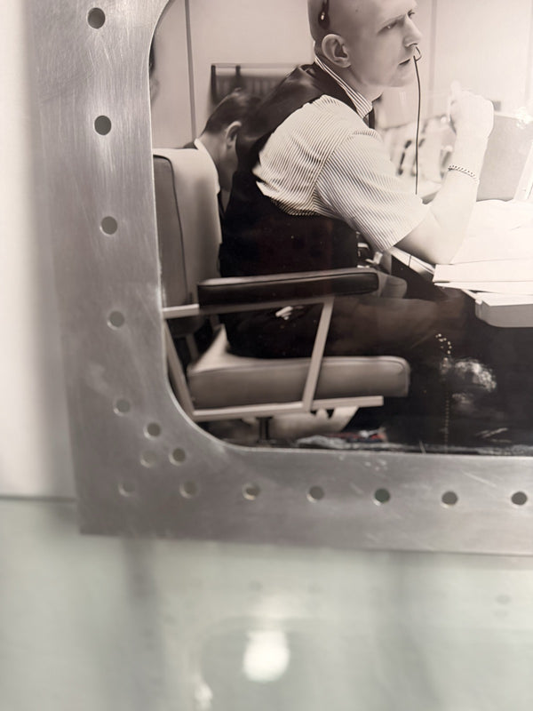 NASA Mission Control Flight Controller Photo Riveted Aluminum Spacecraft Frame