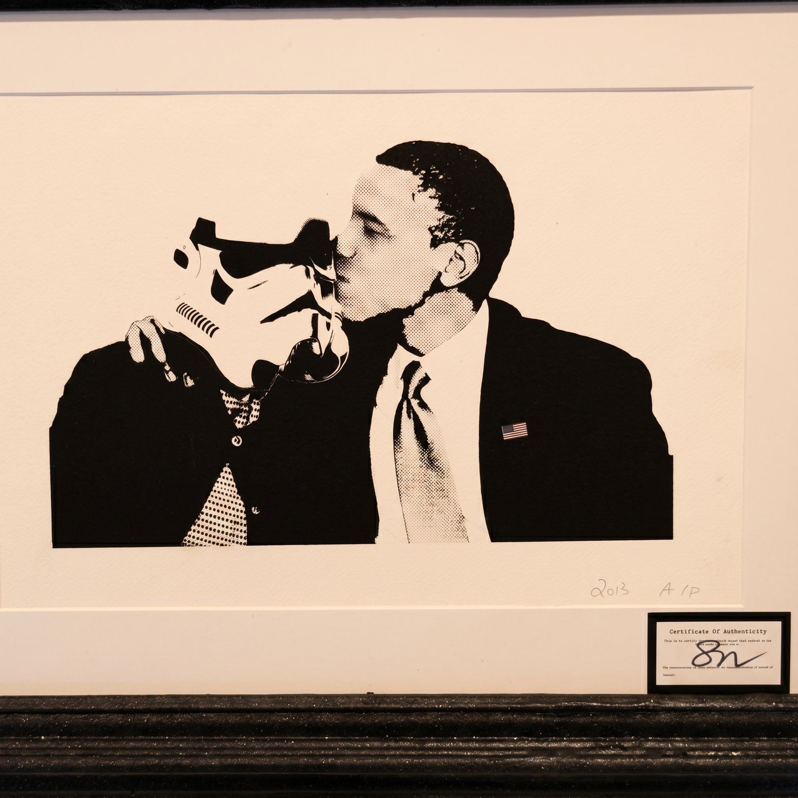 RARE ART - Death NYC Obama x Stormtrooper Signed Art Print, 2013 AP Framed