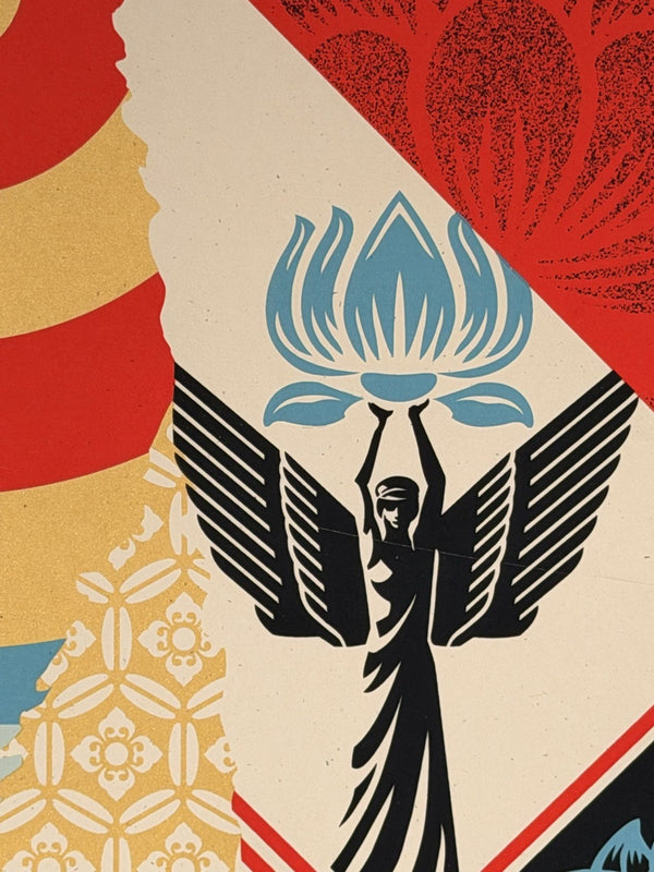Shepard Fairey OBEY Collage Signed Numbered Screen Print Obey Giant 133/300