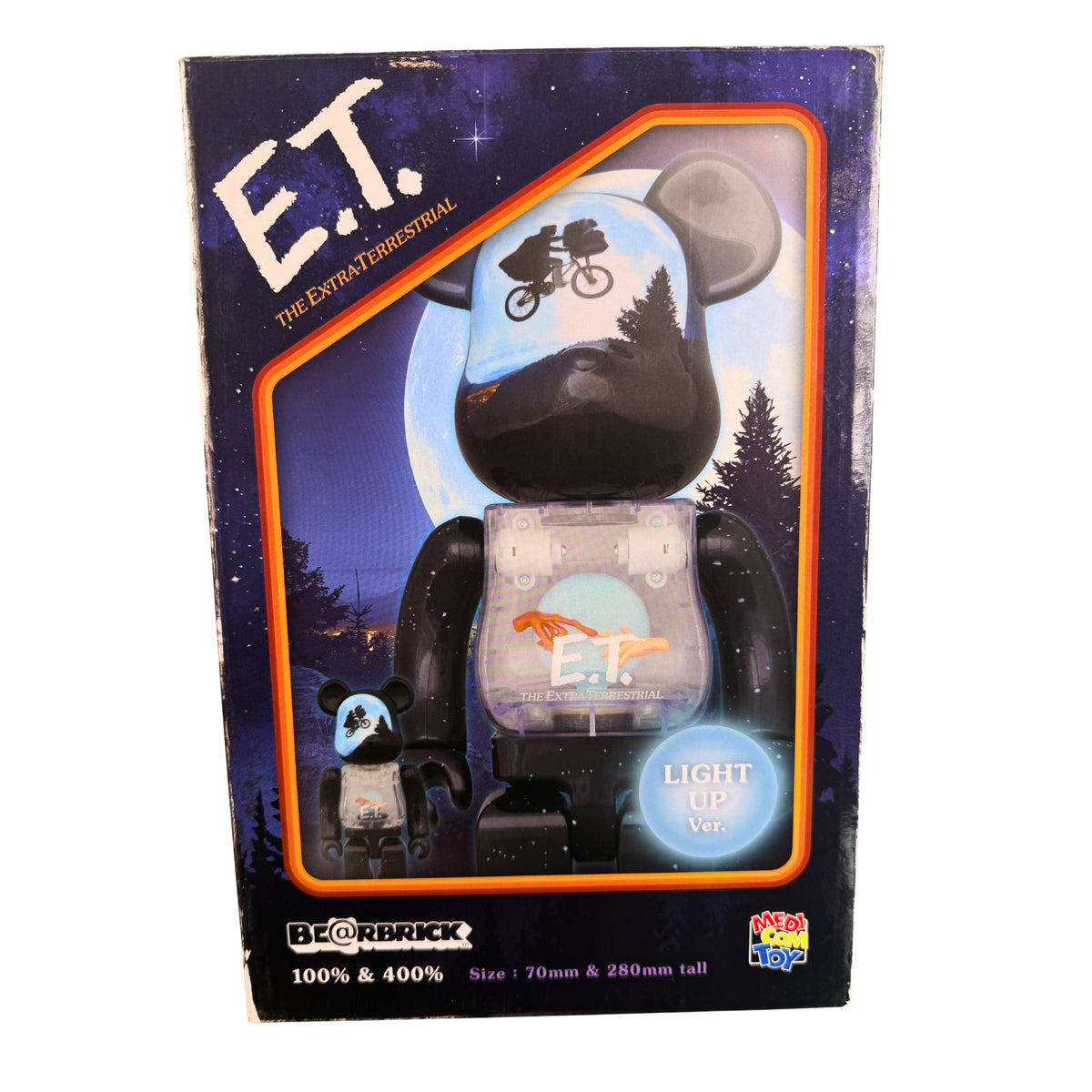 Bearbrick BE@RBRICK E.T. Extra-Terrestrial Light Up 400% 100% Medicom Sealed New