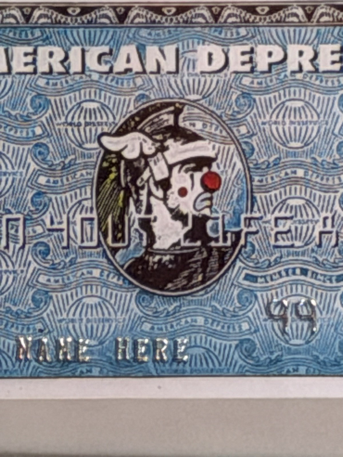 D*FACE x BANKSY American Depress 2015 Dismaland Custom Framed Credit Card Art