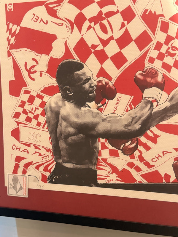 Death NYC Signed Mike Tyson vs Muhammad Ali Chanel Framed 16x20 Print COA /100