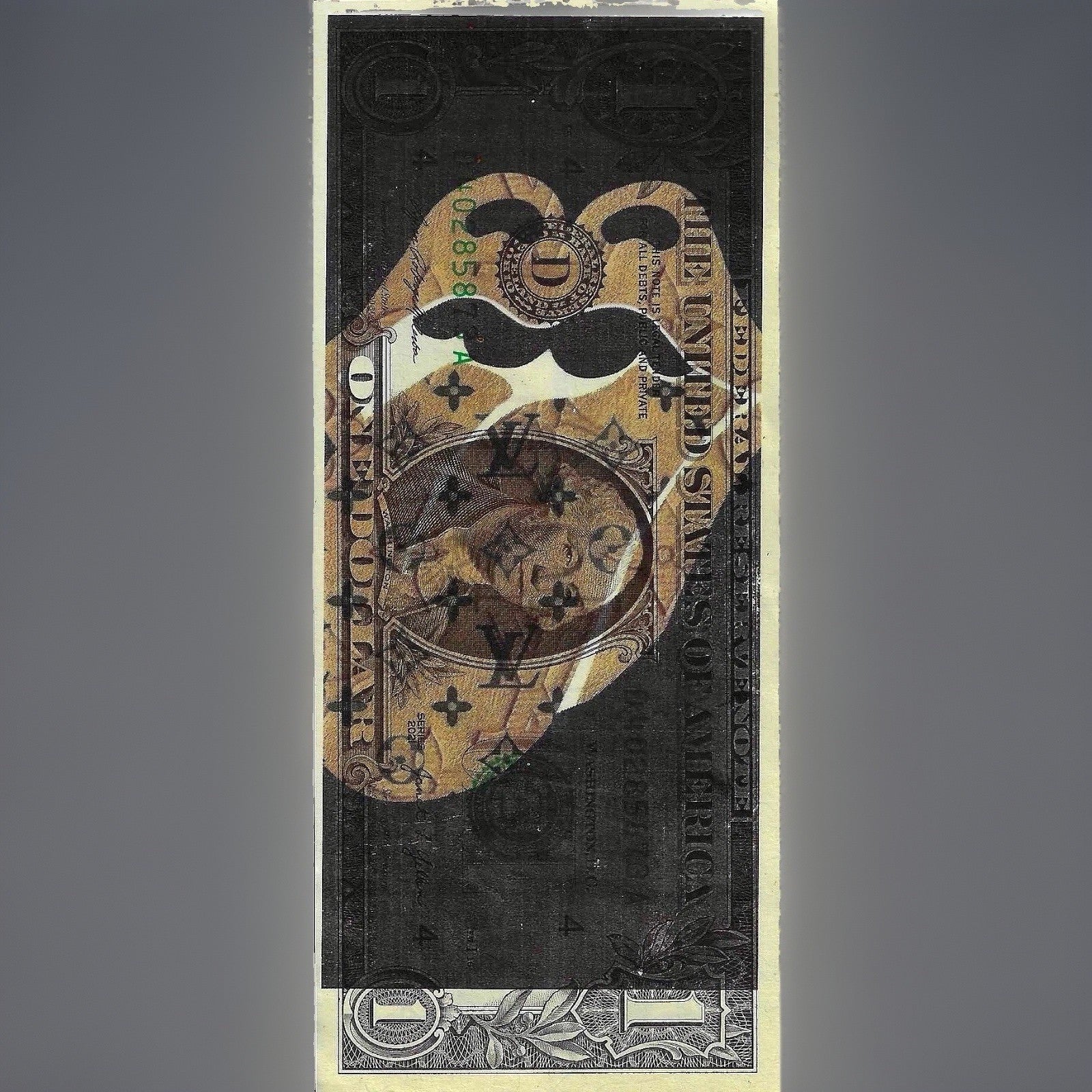 Death NYC – Rolling Stones Tongue LV  $1 Dollar Bills Signed & Numbered RARE!