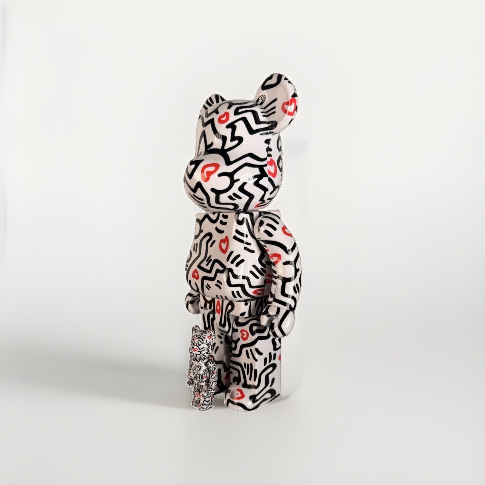 BE@RBRICK Keith Haring 400% + 100% Set Medicom Toy Bearbrick Foundation Art New