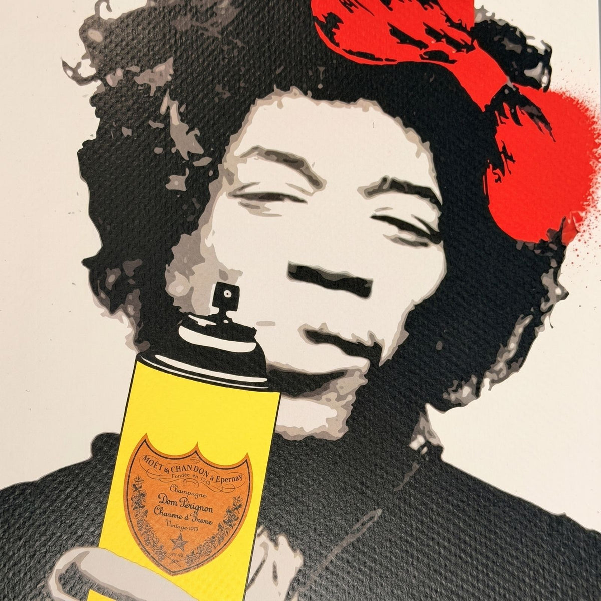 Death NYC Jimi Hendrix Dom Perignon 2017 H/C Artist Proof Signed Print COA
