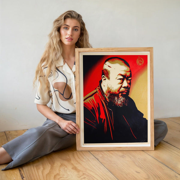 Shepard Fairey OBEY Ai Weiwei Cost of Expression 2014 Signed /375 Screen Print