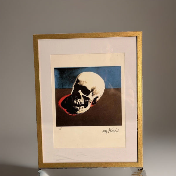 Andy Warhol Skull Numbered Edition 4179/5000 Plate-Signed FRAMED Pop Art Print