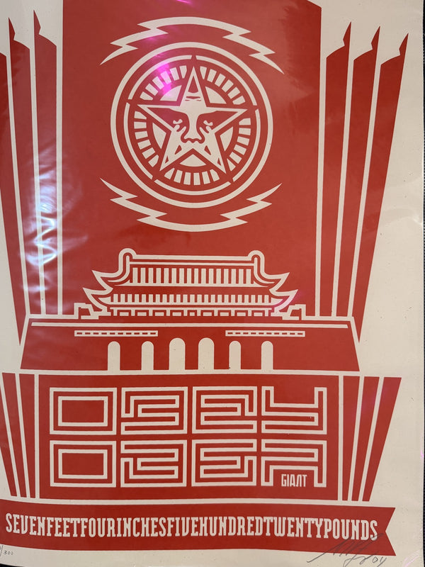 Shepard Fairey Chinese Banner Signed Numbered 20/300 Screen Print 2004 OBEY