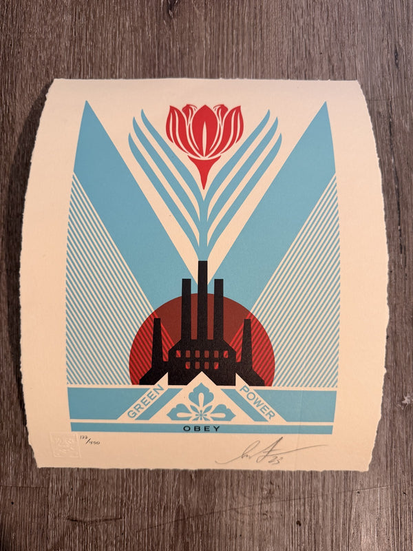 Shepard Fairey Green Power Factory Signed Numbered Letterpress OBEY 2023 /450