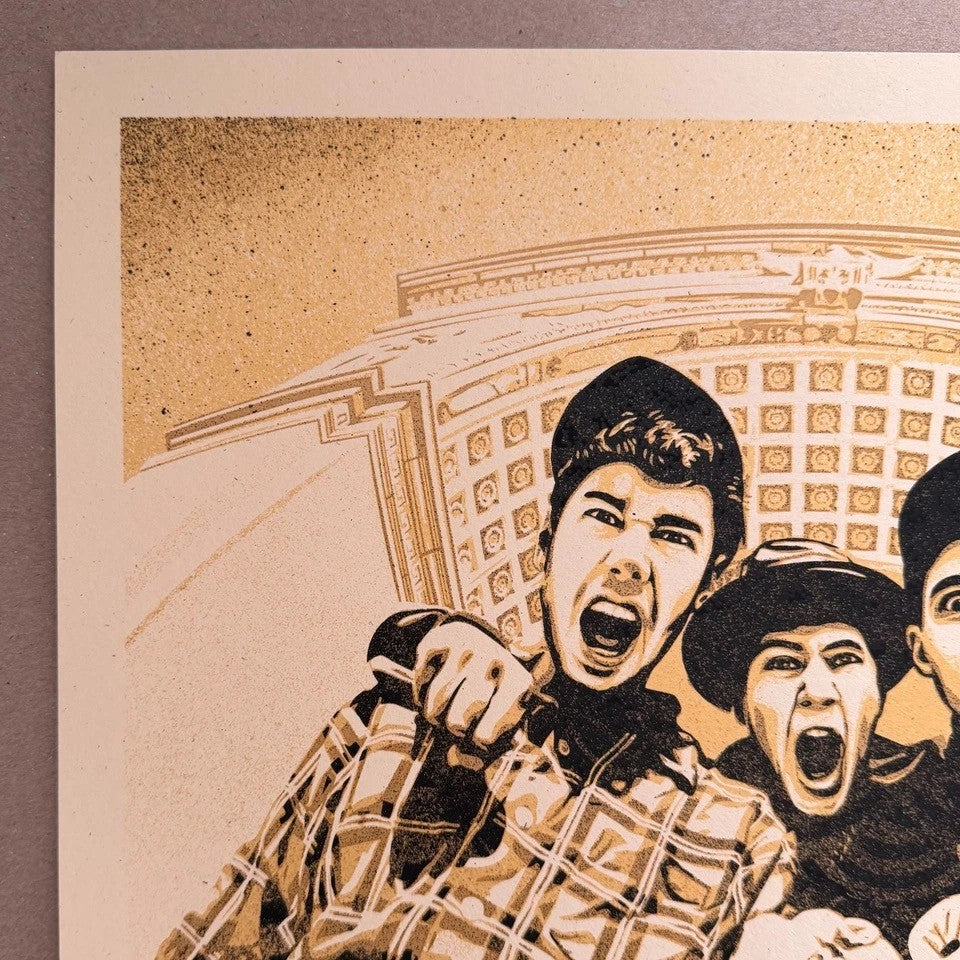 Shepard Fairey Beastie Boys Stand Together RED Signed x3 Ad-Rock /250 Art