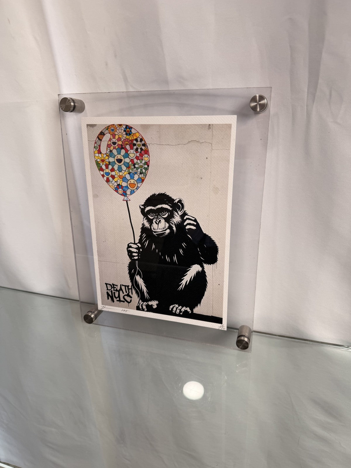 DEATH NYC Banksy Murakami Balloon Ape Signed Limited Edition Print