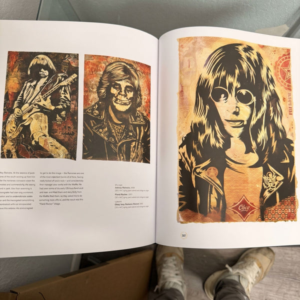 Signed Shepard Fairey OBEY Book with Rise Above Poster - Urban Art Collectible