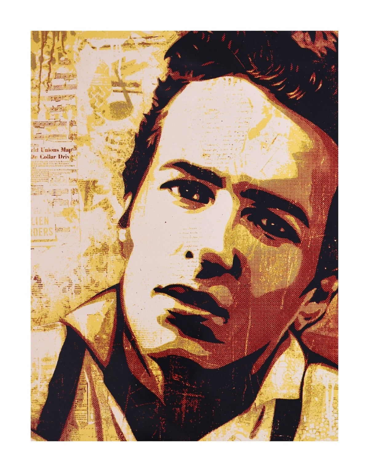 Shepard Fairey Strummer Canvas Print 2010 Signed Limited Edition Screen Print