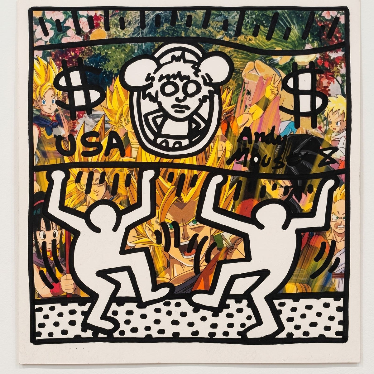 Death NYC Keith Haring Andy Mouse Dragon Ball Z Signed 12/50 2024 Pop Art Print