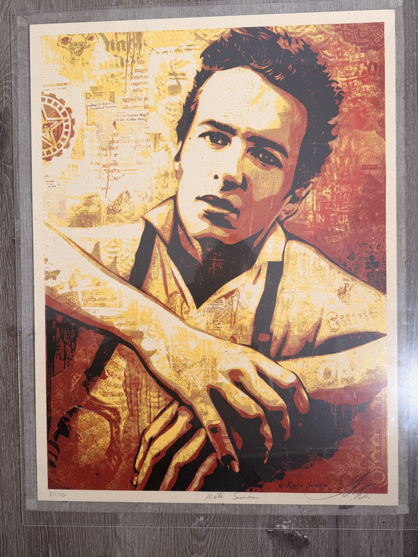 Shepard Fairey Joe Strummer The Clash Signed Numbered Screen Print OBEY