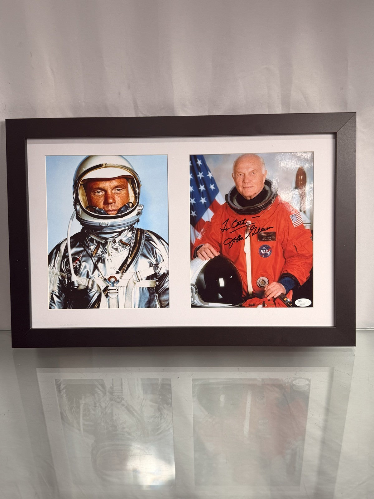 John Glenn Signed Autographed NASA Photo Display JSA Mercury Astronaut Framed