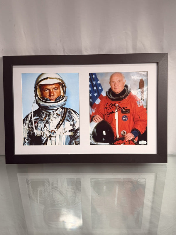 John Glenn Signed Autographed NASA Photo Display JSA Mercury Astronaut Framed