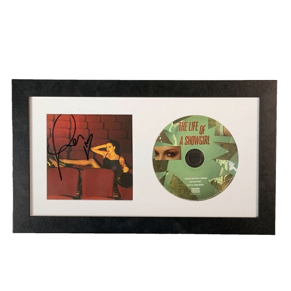 Taylor Swift Signed CD 'The Life of a Showgirl' Framed Display with Photo