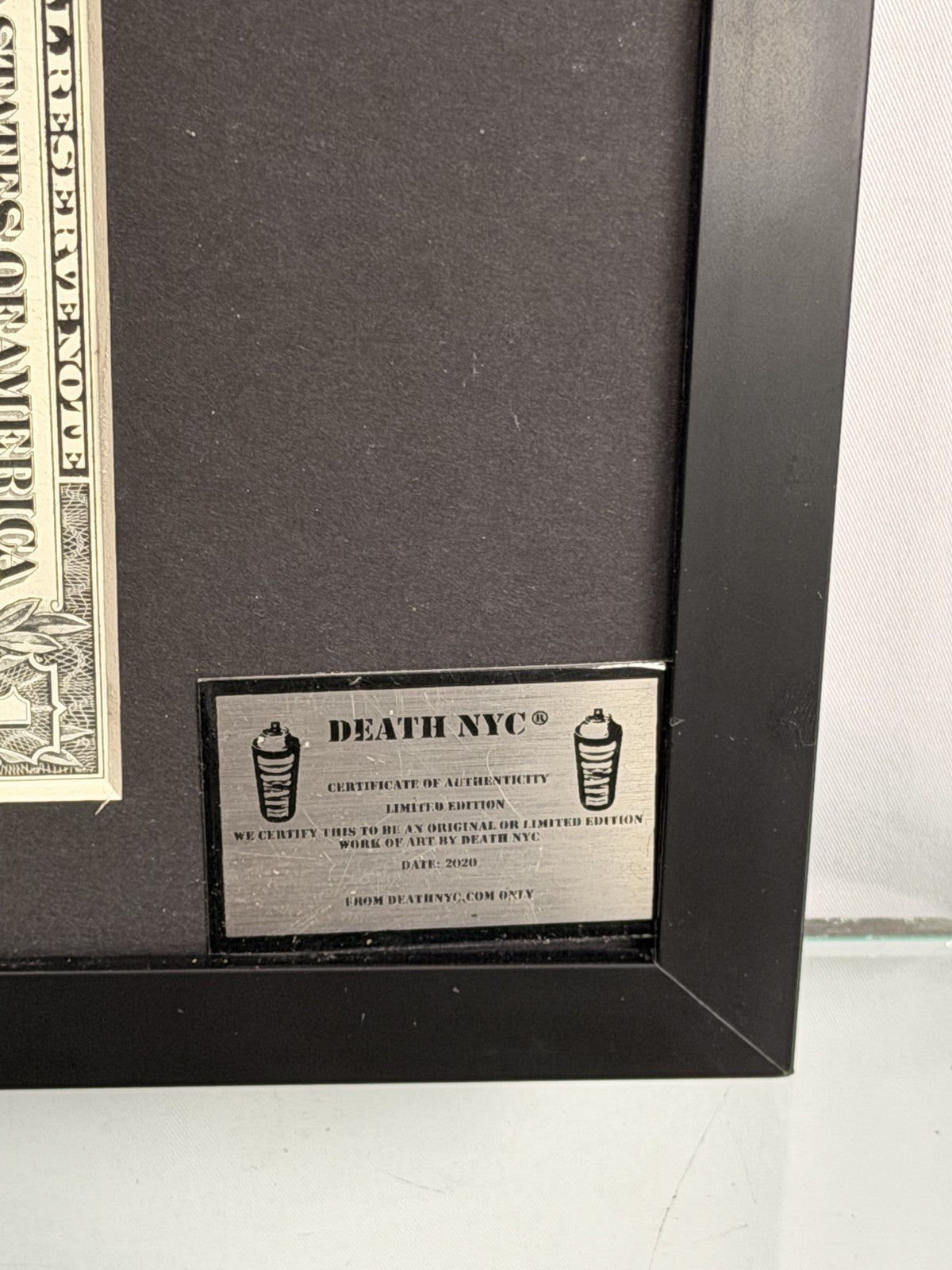 DEATH NYC The Beatles Dollar Art Signed Ltd Ed Framed Print Display