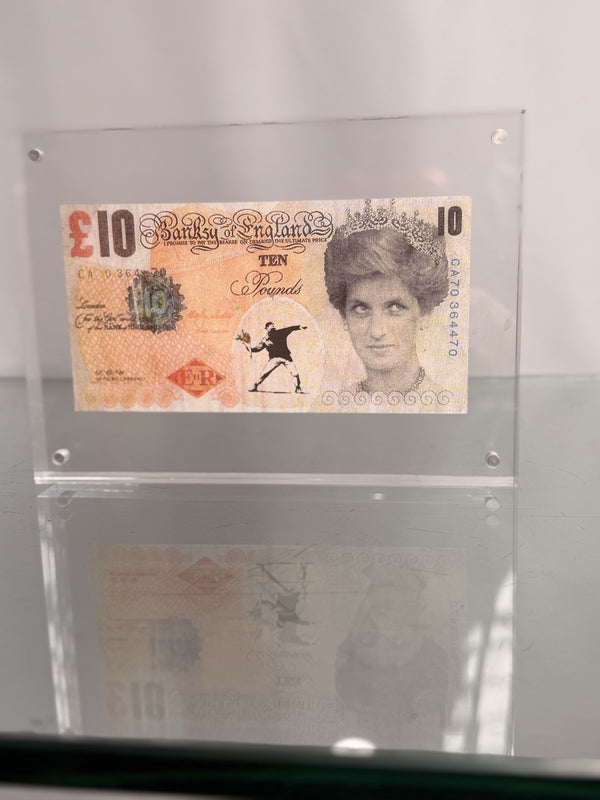 Banksy Di-Faced Tenner 10 Pound Note Princess Diana Framed Street Art