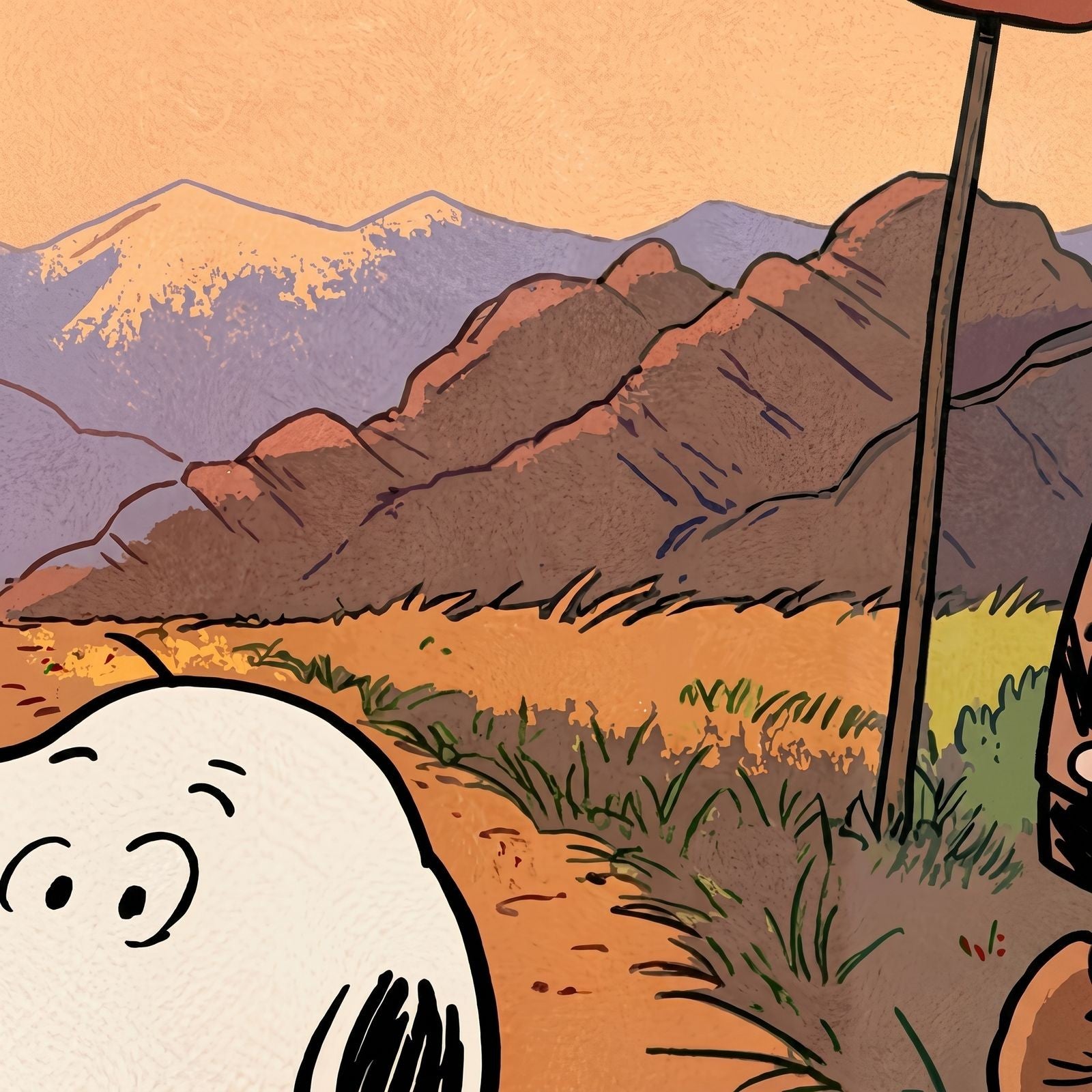 Death NYC — Snoopy American Flag Desert Framed