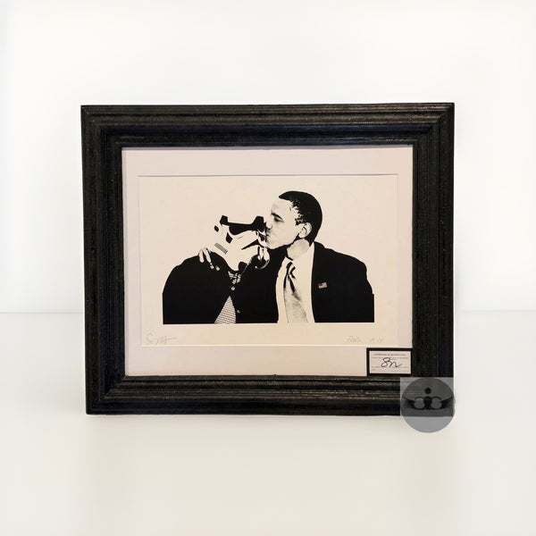 RARE ART - Death NYC Obama x Stormtrooper Signed Art Print, 2013 AP Framed