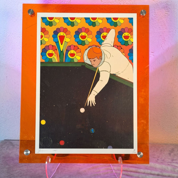 Death NYC Signed Ltd Edition Astronaut Pool Table Print x Murakami Flowers