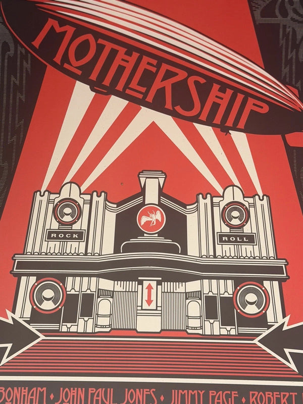 Shepard Fairey Led Zeppelin Mothership Signed Numbered Print 2007 Obey 171/450