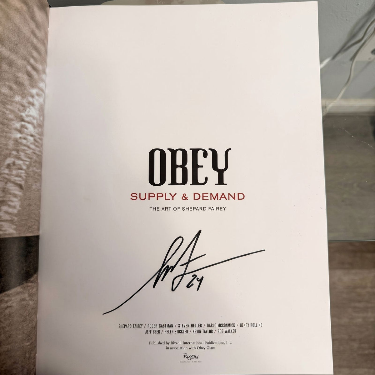 Signed Shepard Fairey OBEY Book with Rise Above Poster - Urban Art Collectible