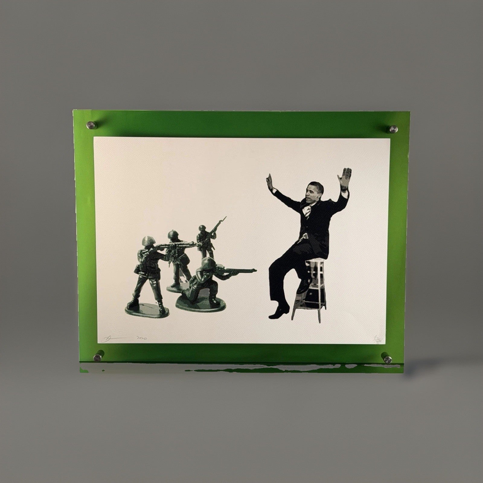 Death NYC Barack Obama Toy Soldiers Hands Up Political Pop Art Print 2020