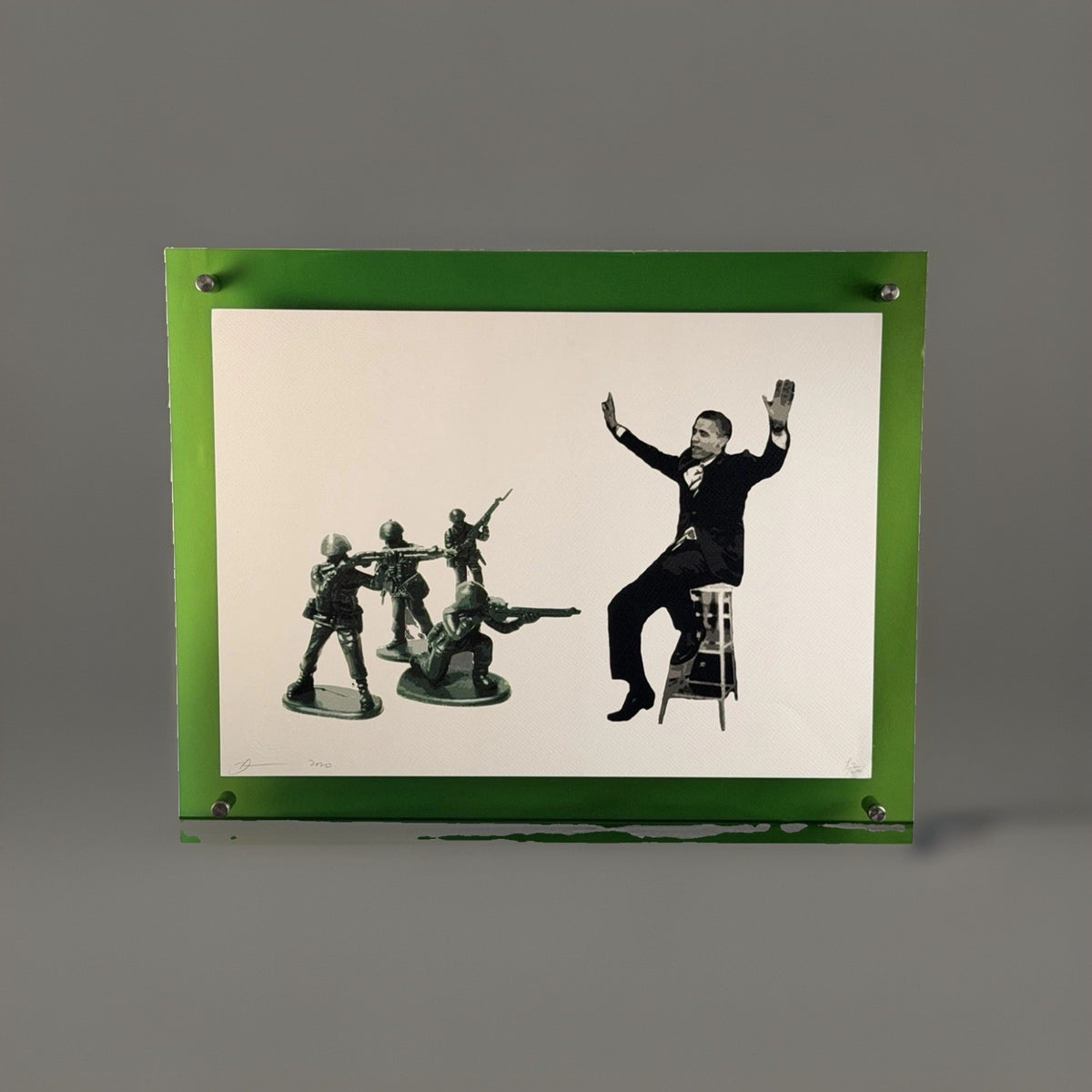 Death NYC Barack Obama Toy Soldiers Hands Up Political Pop Art Print 2020