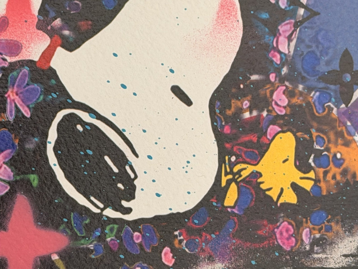 Death NYC Snoopy Louis Vuitton 1/1 Original Spray Paint Signed Pop Art LV