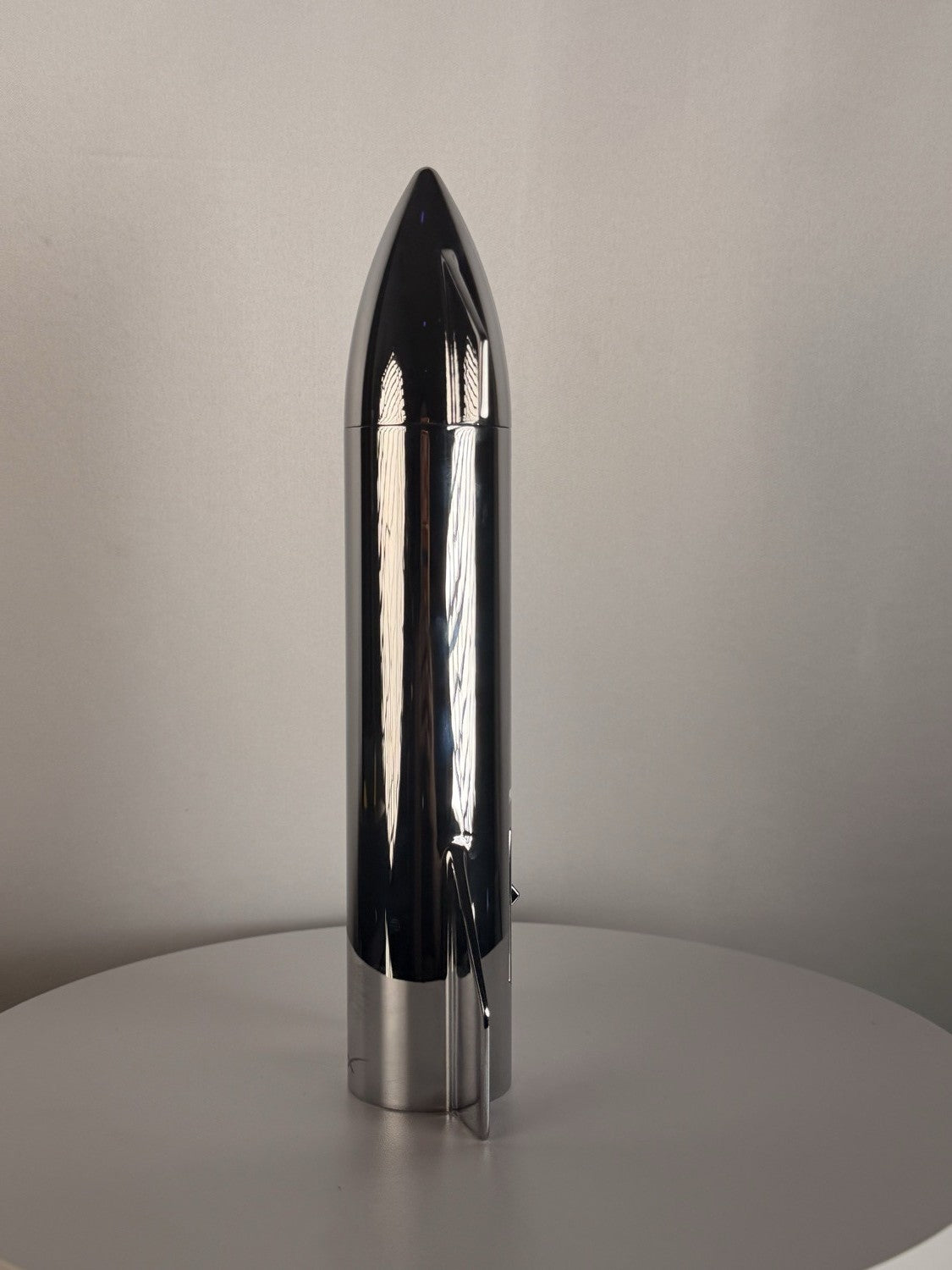 SpaceX Starship Chrome Model Metal Display Rocket 1:150 Scale 13in Sold Out