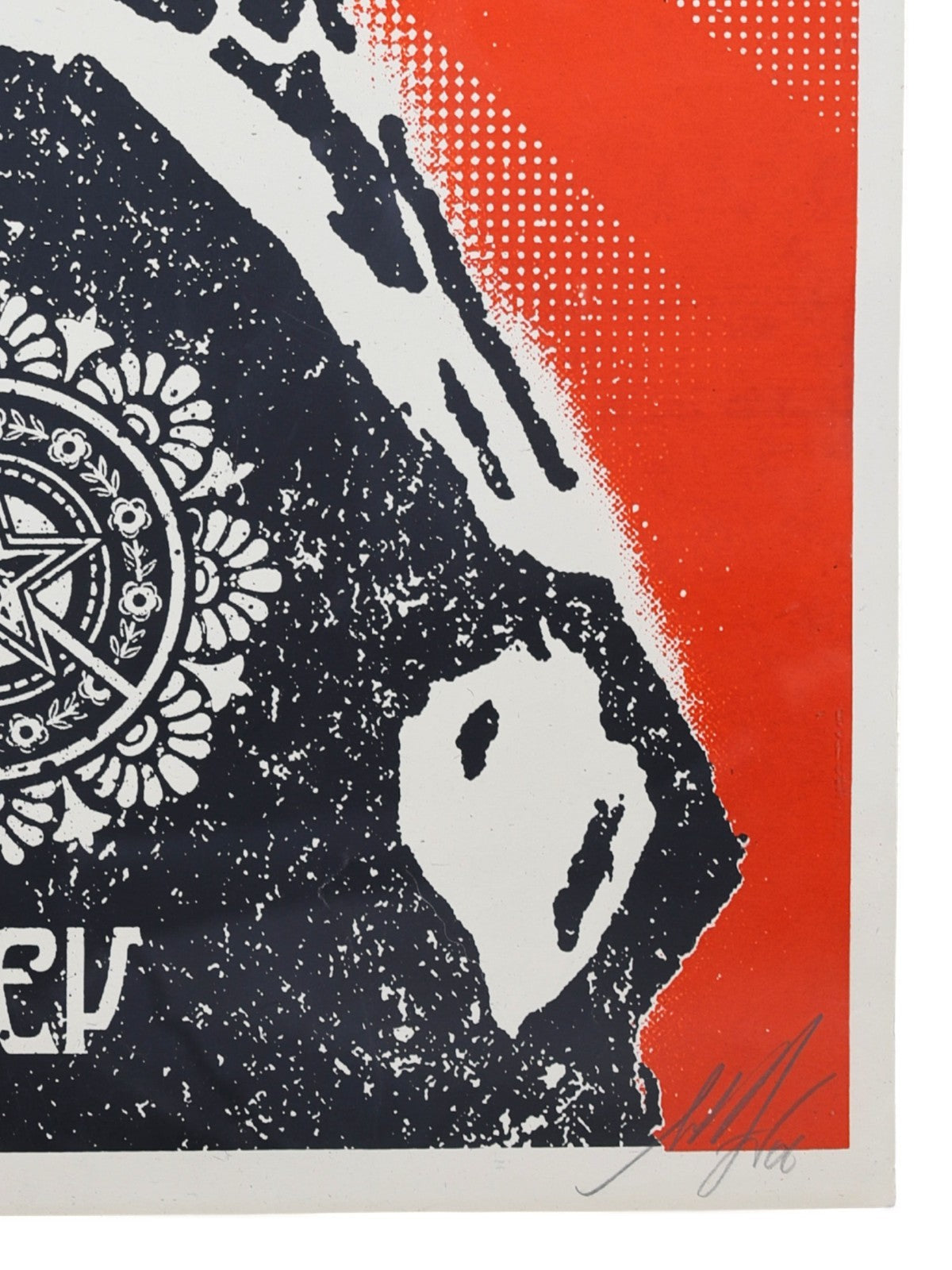 Shepard Fairey OBEY Rose Soldier Signed Screen Print Limited Edition Red