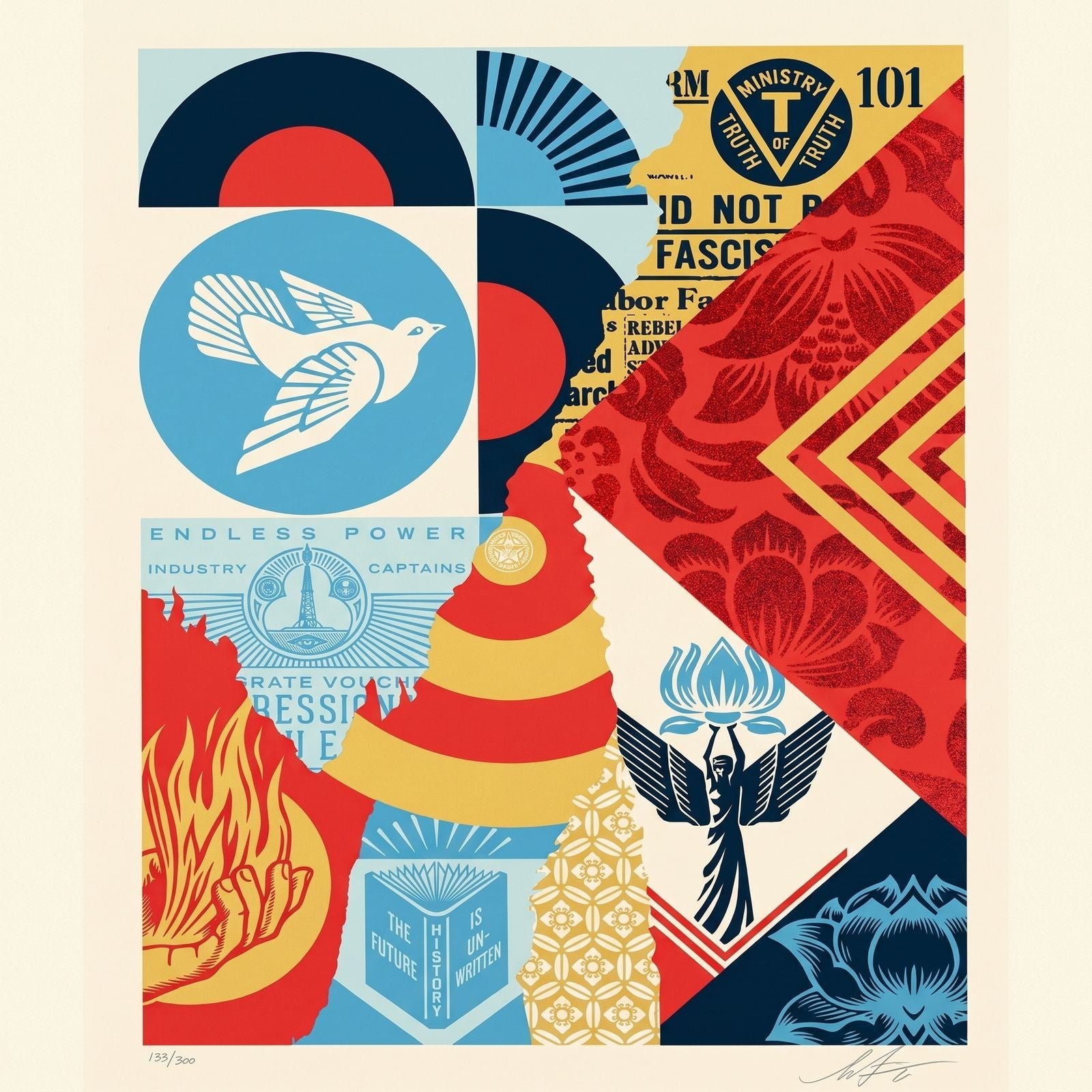 Shepard Fairey OBEY Factory Stacks Endless Power Screen Print S/N /350 2022