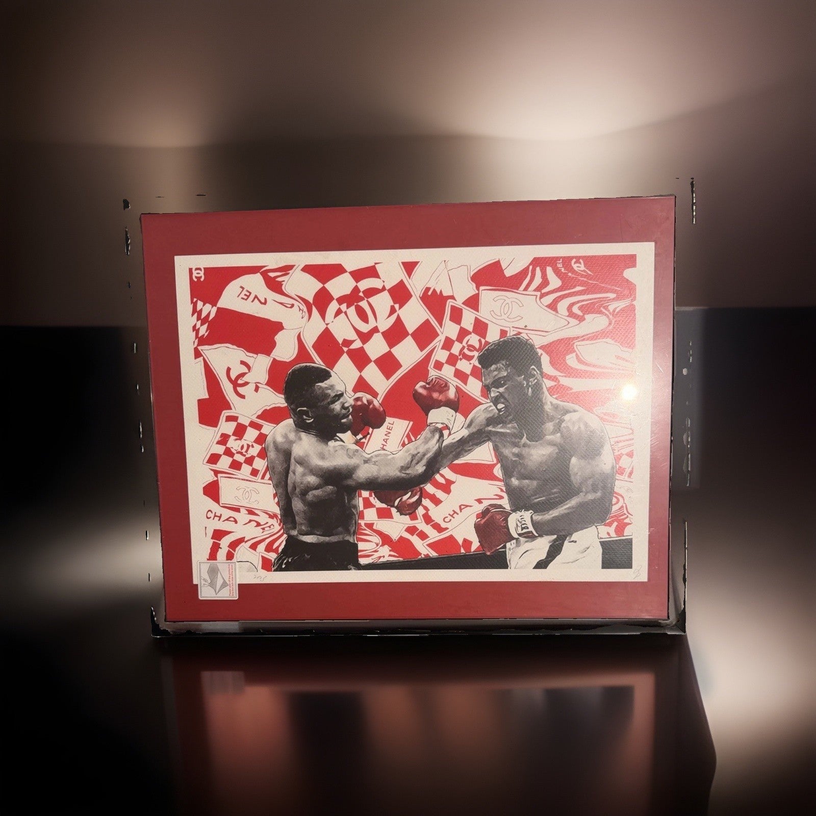 Death NYC Signed Mike Tyson vs Muhammad Ali Chanel Framed 16x20 Print COA /100
