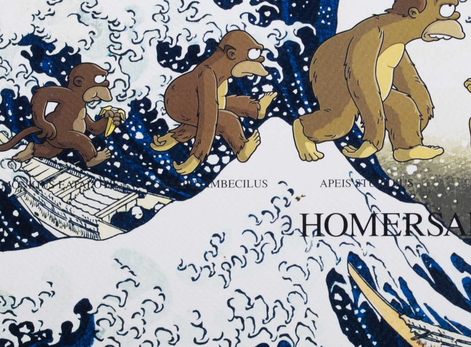 Homer Simpson Hokusai Great Wave Art Print, Hand-Signed Ltd Ed /100 by Death NYC