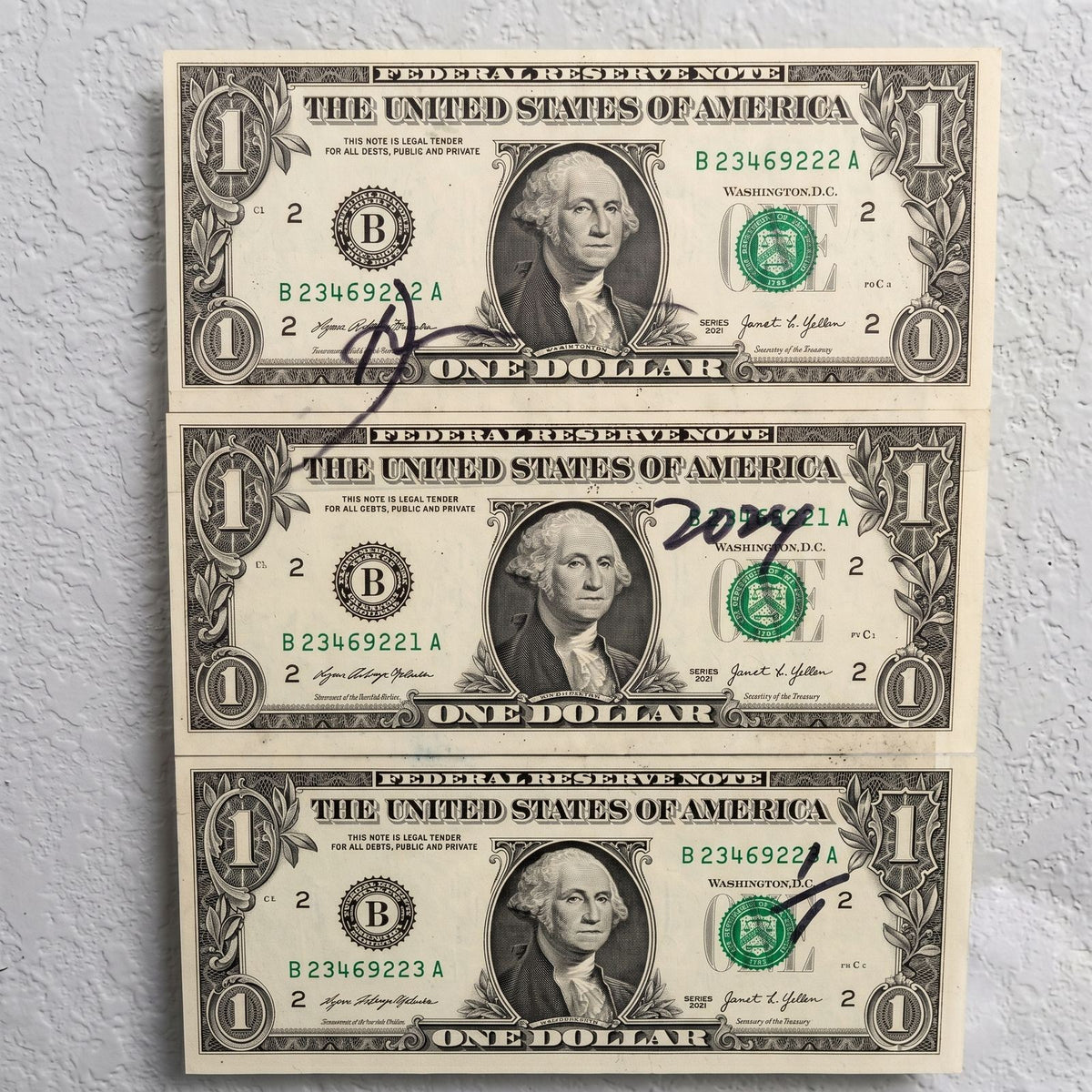Death NYC 1/1 Rolex Daytona Mixed Media on $1 Bills with COA, Framed Art