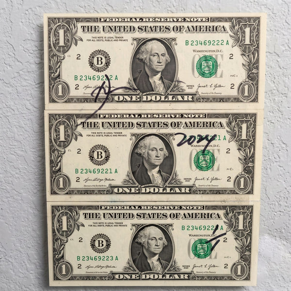 Death NYC 1/1 Rolex Daytona Mixed Media on $1 Bills with COA, Framed Art
