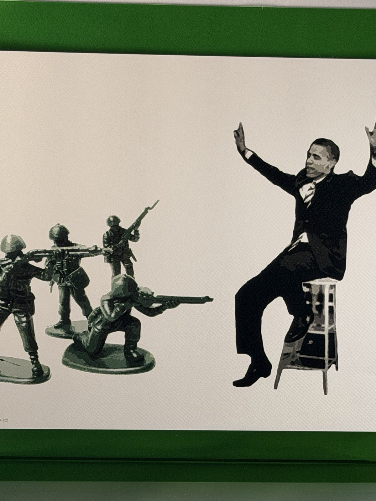 Death NYC Barack Obama Toy Soldiers Hands Up Political Pop Art Print 2020
