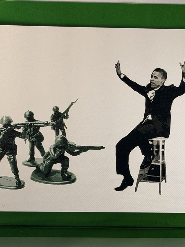 Death NYC Barack Obama Toy Soldiers Hands Up Political Pop Art Print 2020