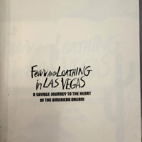 Hunter S. Thompson — Fear and Loathing in Las Vegas, 1st Edition, 1971, No Dust Jacket