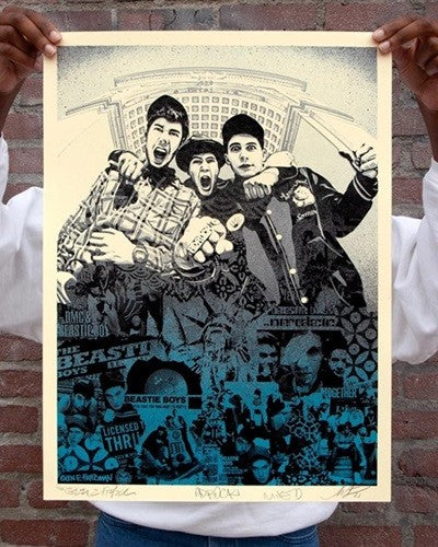 Shepard Fairey Beastie Boys Stand Together BLUE Signed Numbered /250 OBEY Art