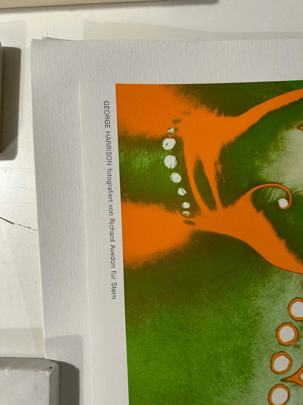 Original Beatles George Harrison Portrait by Richard Avedon, On Linen