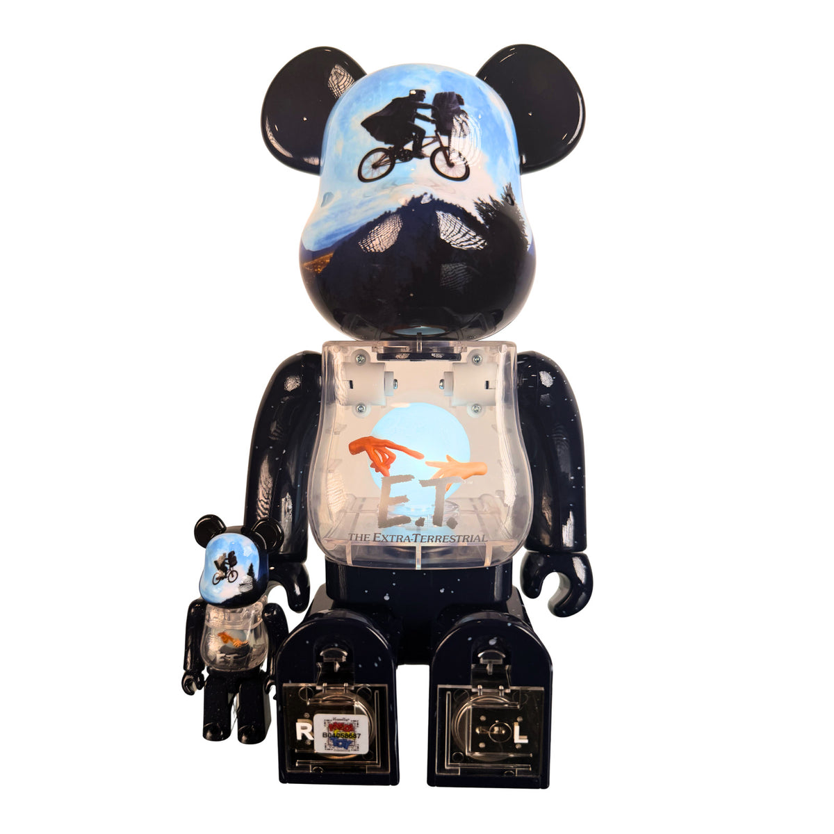 Bearbrick BE@RBRICK E.T. Extra-Terrestrial Light Up 400% 100% Medicom Sealed New