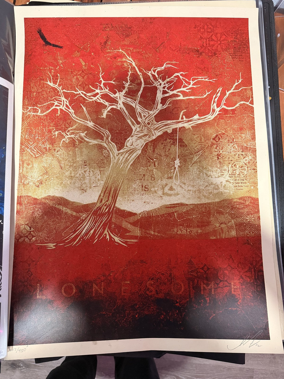 Shepard Fairey Lonesome Signed Numbered Screen Print Obey Giant 407/450