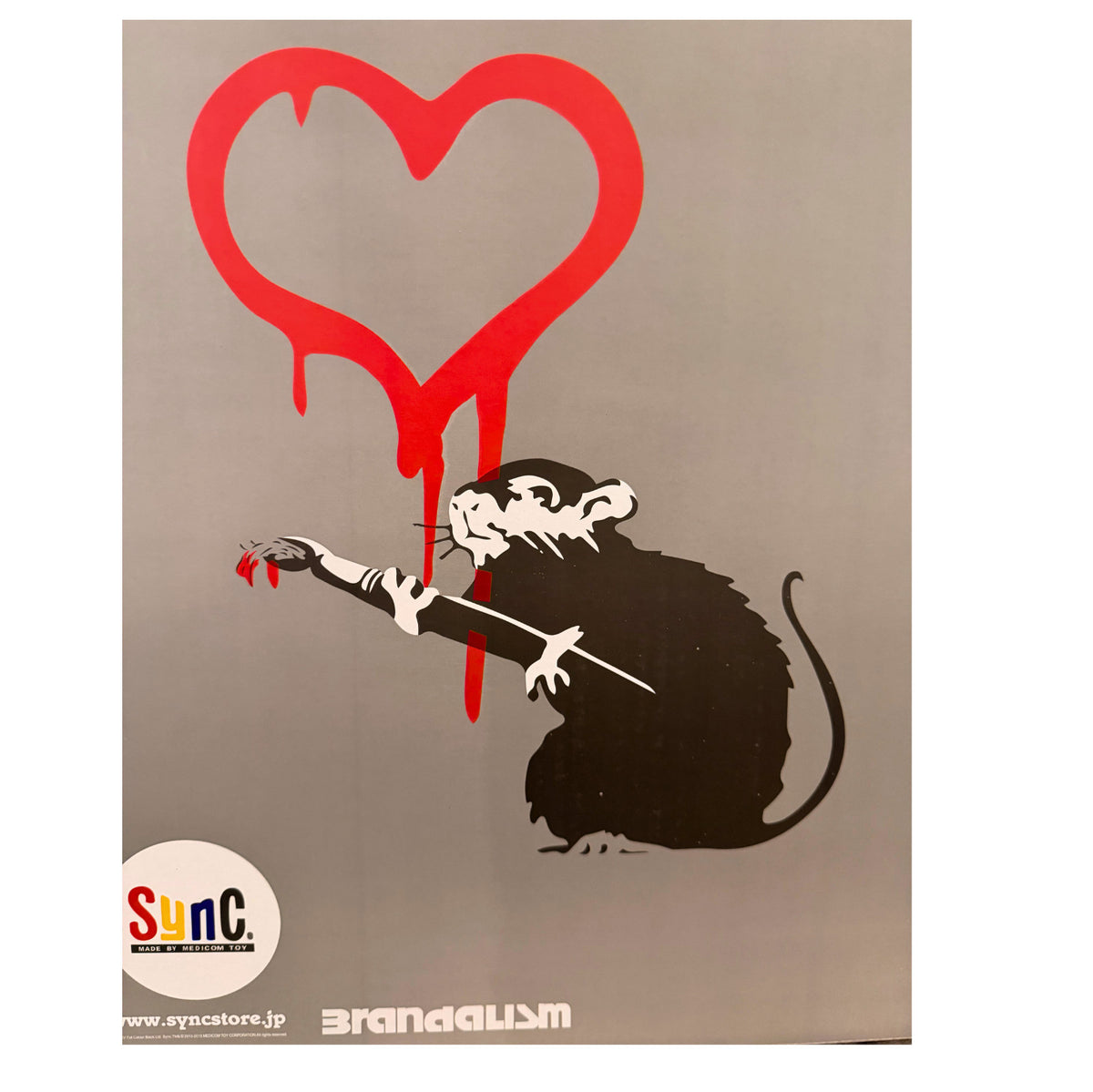 Banksy Love Rat White Medicom Toy Sync Brandalism New in Box