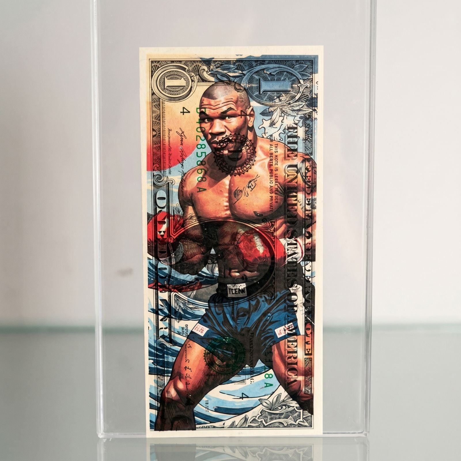 Mike Tyson $1 Bill Mixed Media Art | Signed Numbered Limited Edition /100